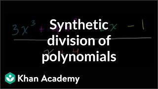 Synthetic division  Polynomial and rational functions  Algebra II  Khan Academy [upl. by Aileme529]