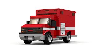 LEGO Chevrolet Express Fire Department Truck Instructions [upl. by Oribelle]