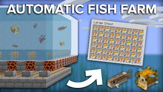 Minecraft Fully Automatic Fish Farm  6000 Items Per Hour  116117 [upl. by Anitnuahs]