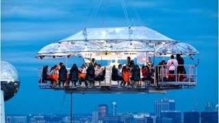 Flying restaurant  Dinner In the Sky [upl. by Ydnem]