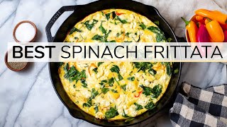 SPINACH FRITTATA  easy healthy recipe [upl. by Polard127]