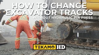 DIY Track Changing For Your Excavator  NO Hydraulic Pin Press NEEDED [upl. by Oilejor]