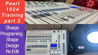 Mini Pearl 1024 Dmx Controller Training part 3 Sharpy Programing Rec Stage [upl. by Ellerey]