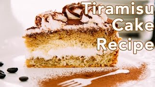 How To Make Easy Tiramisu Cake Recipe  Natashas Kitchen [upl. by Iramaj]