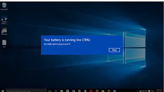 How to enable low battery notification alert in windows 10 and Windows 11 [upl. by Anelaf]