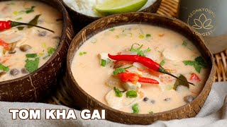 Authentic Tom Kha Gai Thai BEST EVER Coconut Chicken Soup [upl. by Naedan78]