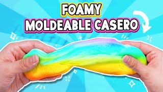 CÓMO HACER FOAMY MOLDEABLE CASERO 🌈 Craftingeek [upl. by Nnaik780]