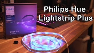 Philips Hue Lightstrip Plus Unboxing Install amp Review [upl. by Amlet112]