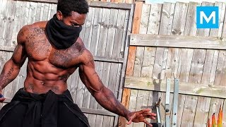 REAL NINJA with Amazing Skills  Giga Uguru  Muscle Madness [upl. by Mcgee577]