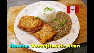 TORREJITAS DE ATÚN  TORREJAS PERUANAS  receta facil y casera [upl. by Llednyl]