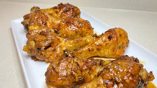 Honey Mustard Chicken Drumsticks  Easy Baked Chicken Recipe [upl. by Keeton]