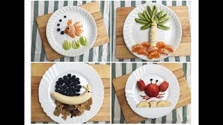 Meriendas fáciles 6 figuras con frutas [upl. by Eromle]