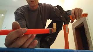 Installing PEX how to attached and crimp fittings [upl. by Aicekal480]