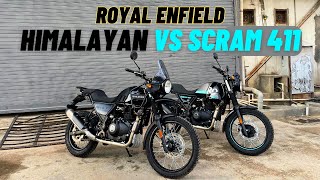 2023 RE Himalayan vs Scram 411  Detailed Comparison⚡ [upl. by Hadlee484]