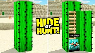 I made a SECRET CACTUS Minecraft Base Hide Or Hunt [upl. by Aneeroc]