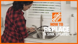 How to Replace a Sink Sprayer  Kitchen and Bath  The Home Depot [upl. by Ilise]