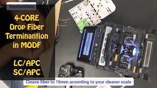 How to Terminate 4 core Fiber Optic Cable  MODF [upl. by Joni]