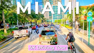 MIAMI 4K  Driving from Key Biscayne to South Beach Florida [upl. by Adnovoj815]