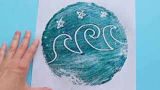 Kids Art  How To Create Monoprints [upl. by Epoh]