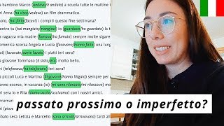 Passato prossimo o imperfetto Italian grammar exercise [upl. by Devinne]