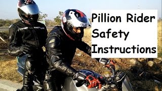 Pillion Rider Safety Instructions for Fast Motorcycles [upl. by Cressida]