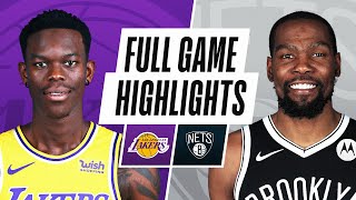 LAKERS at NETS  FULL GAME HIGHLIGHTS  April 10 2021 [upl. by Melonie904]