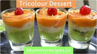 Tricolor Dessert Recipe [upl. by Emmit]