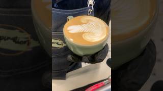 Beautiful Roshetta cafe latte art cafevlog artlatte cafelatte coffee [upl. by Eilojne]