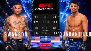 CUB SWANSON vs BILLY QUARANTILLO FULL FIGHT UFC [upl. by Lesig]