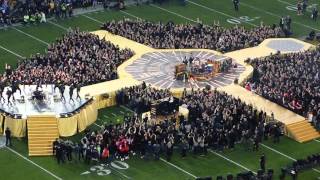 Halftime show Super Bowl 50 Coldplay Bruno Mars and Beyonce [upl. by Erbas]