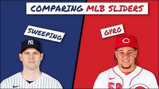 COMPARING MLB SLIDERS Gyro vs Sweeping [upl. by Ahsrat]