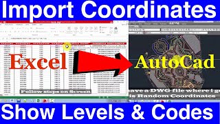 HOW TO PLOT DATA FROM EXCEL TO AUTOCAD Excel to AutoCad [upl. by Airdnassac844]