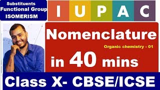 IUPAC  Nomenclature of ORGANIC Carbon amp its compound  Functional groups [upl. by Elhsa]