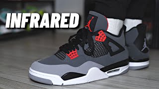 WORTH THE WAIT Air Jordan 4 Retro quotINFRAREDquot On Feet Review [upl. by Akierdna143]