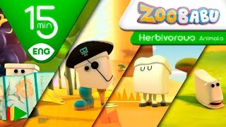 Zoobabu  Collection 19 Herbivorous Animals  Full episodes for kids  15 minutes [upl. by Gibbie770]