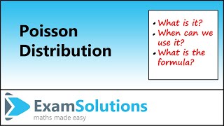 Poisson Distribution  Introduction  ExamSolutions [upl. by Elockin307]