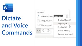 How to use Dictation and voice commands in Microsoft Word 2021 [upl. by Ethbun]