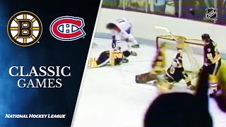 NHL Classic Games Canadiens send Bruins home in 1979 SemiFinal [upl. by Nnaitsirhc]