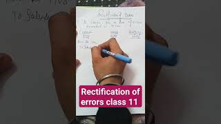 rectification of errors class 11 practical problems  Basic concept  class11accounts [upl. by Adnilem]