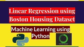 Linear Regression using Boston Housing Dataset in Jupyter Notebook  Machine Learning  JAcademy [upl. by Willard]