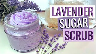 Foaming Sugar Scrub  Whipped Sugar Scrub  Lavender Sugar Scrub Recipe [upl. by Enrol]