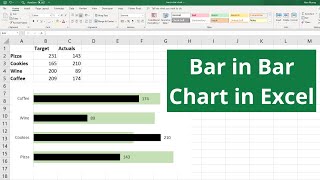 Create a Bar in Bar Chart in Excel [upl. by Maxentia]