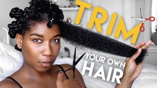 DETAILED  How To Trim Your Own Hair  Natural Hair  Naptural85 [upl. by Iroc60]