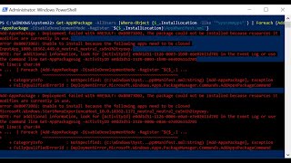 How To Fix Powershell Deployment Failed With HRESULT 0x80073D02 StartMenuExperienceHostexe [upl. by Endo]