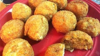 Homemade Crawfish Boudin Balls Recipe [upl. by Wyon]