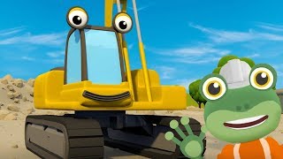 Excavator Song  Construction Vehicles For Kids  Kids Songs  Geckos Garage [upl. by Whitehurst]