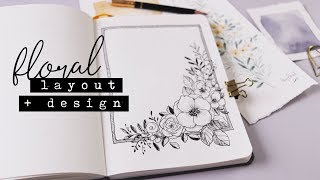 How to Layout and Design Floral Illustrations  Drawing Flowers [upl. by Ardnasela21]