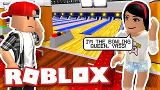 I TOOK MY GIRLFRIEND BOWLING AND SHE GOT IN A FIGHT  ROBLOX ESCAPE THE BOWLING ALLEY OBBY [upl. by Lilahk]