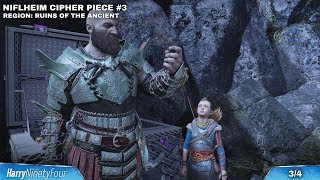 God of War  All Niflheim Cipher Piece Locations Guide Unlocks Bonus Niflheim Realm [upl. by Onirotciv]