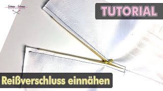 Reißverschluss einnähen Tutorial Nähanleitung nähen sewing [upl. by Setarcos]